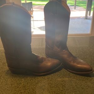 Frye Gray/Brown Leather Cowboy Boots